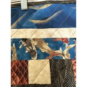 Stunning Hoffman fabric Koi Fish Quilt